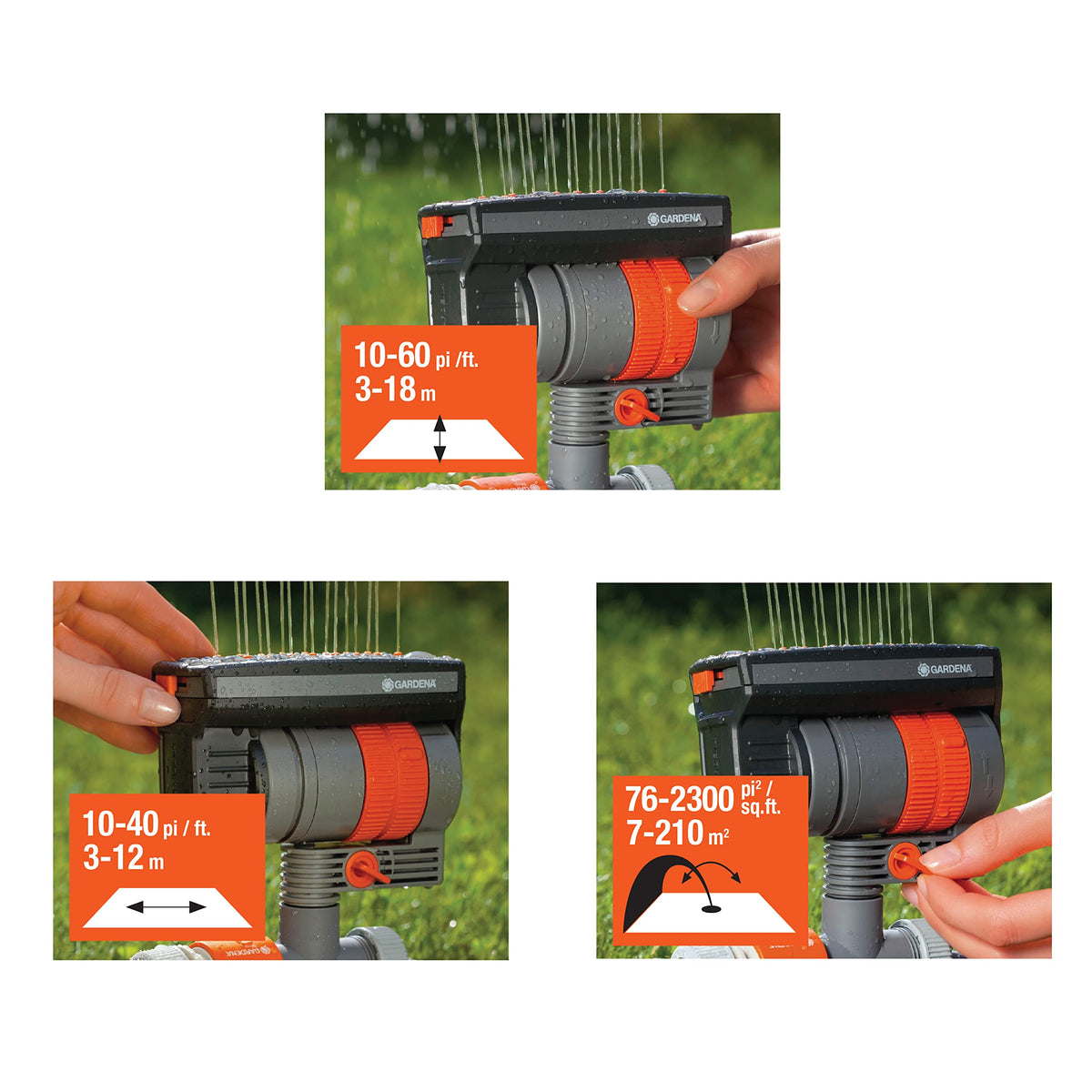 Gardena N83-SZMXFP Frost-Proof ZoomMaxx Oscillating Sprinkler on Spike, 2,300 Sq. Ft. Coverage, Spike Base for Flexible and Precise Watering, Includes Waterstop Quick Connector, Made in Germany ๐ All In One Marketplace Canada