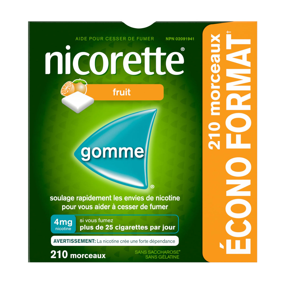 Nicorette 4mg Nicotine Gum, Fruit โ Quit Smoking Aid with Fast Craving & Withdrawal Relief, Nicotine Replacement Therapy (NRT), 210 Pieces (Value Size) ๐ All In One Marketplace Canada