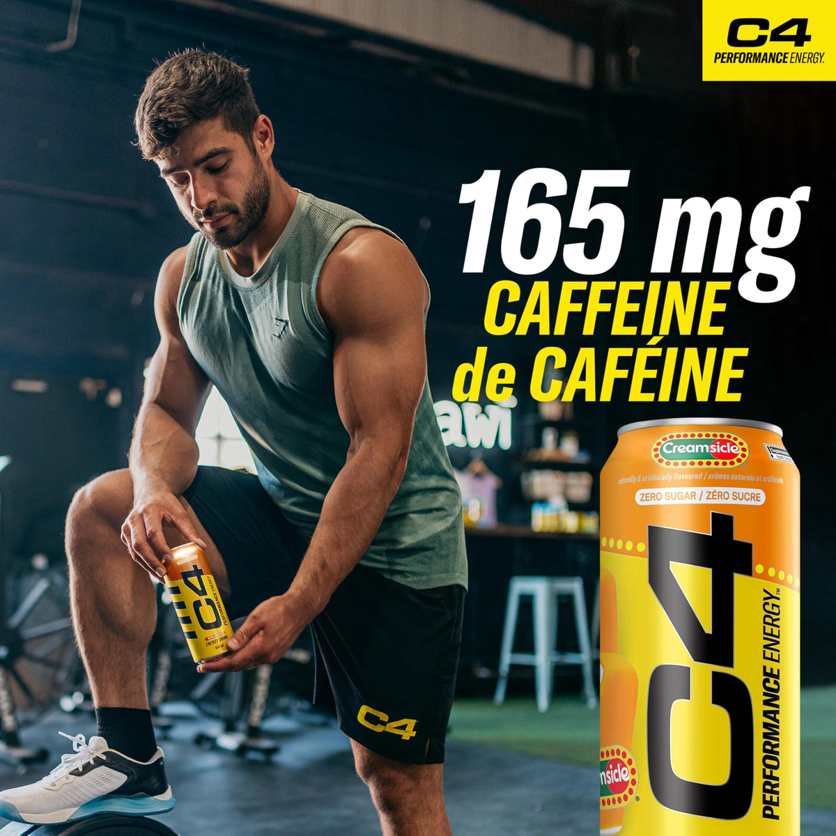 Cellucor C4 Performance Energy Drink, Creamsicle, Carbonated Sugar Free Drink with no Artificial Colours or Dyes, 473mL, 12 count š All In One Marketplace Canada
