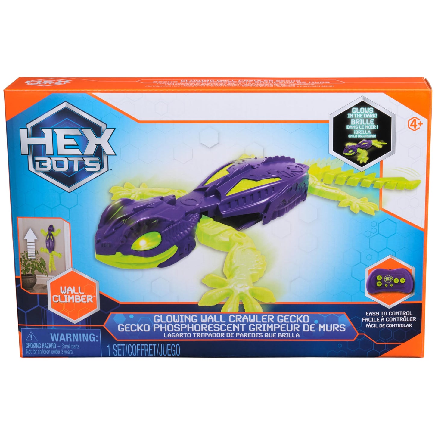 HEX Bots Glow-in-the-Dark Wall Crawler Gecko Remote Control Toy ๐ All In One Marketplace Canada