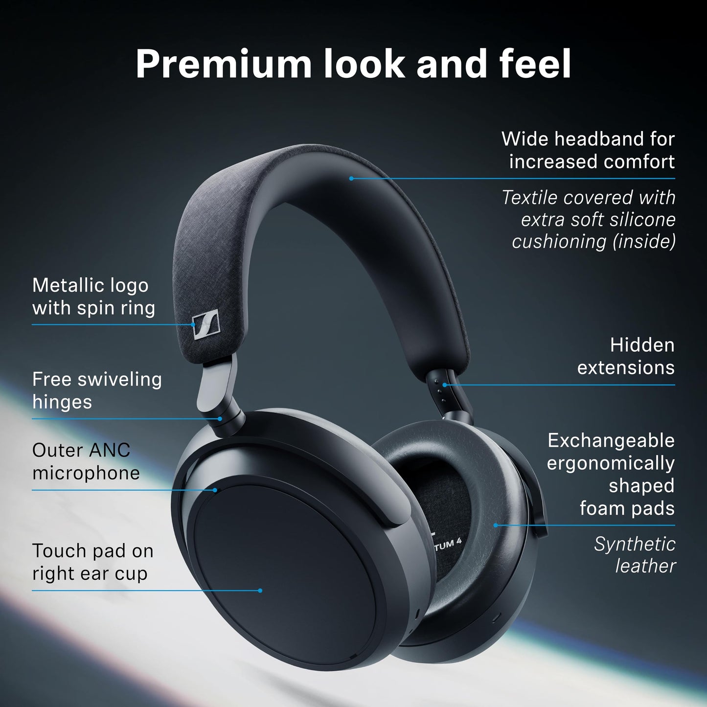 Sennheiser Momentum 4 Wireless Headphones, ANC, 60 Hr Battery, Teal ๐ All In One Marketplace Canada
