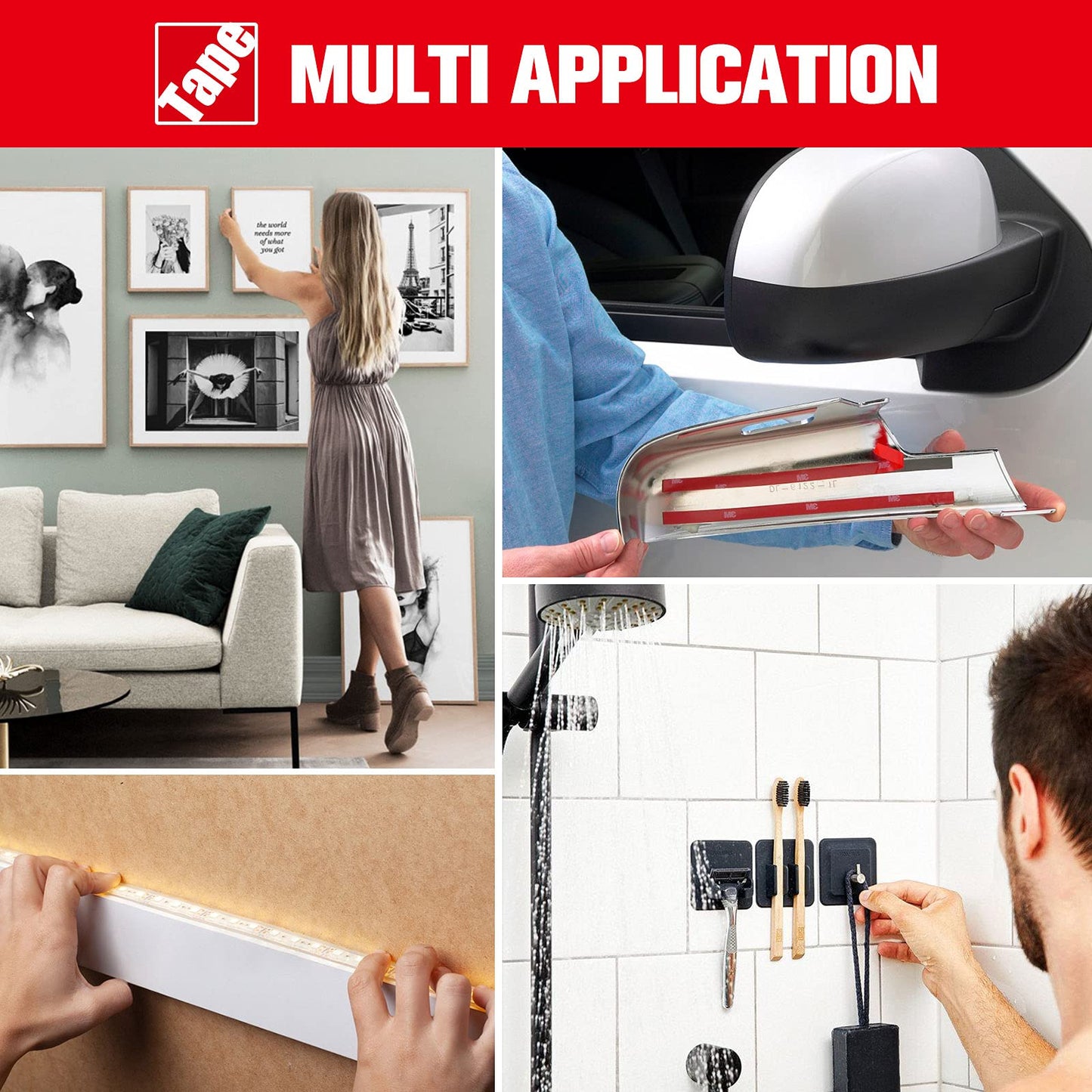 Double Sided Tape Heavy Duty, Extra Strong Adhesive, 33ft x 0.4in, 1 Pack 🍁 All In One Marketplace Canada