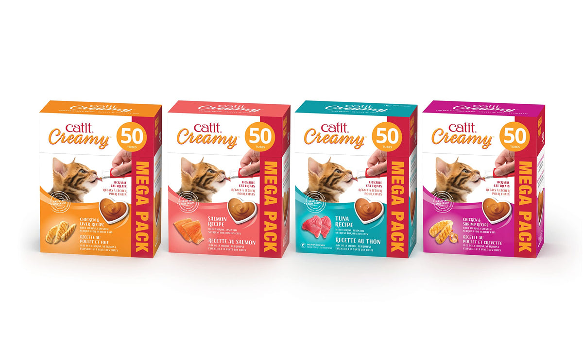 Catit Creamy Tuna Lickable Cat Treats, Mega Pack, 50 Tubes (750 g) π All In One Marketplace Canada