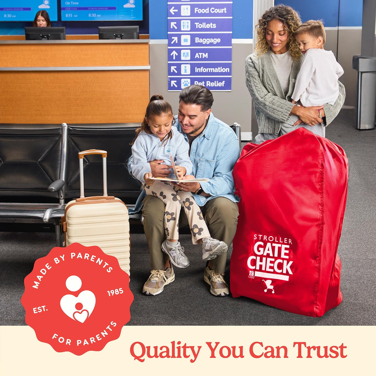 J. L. Childress Gate Check Air Travel Bag for Standard and Double Strollers, Red ๐ All In One Marketplace Canada