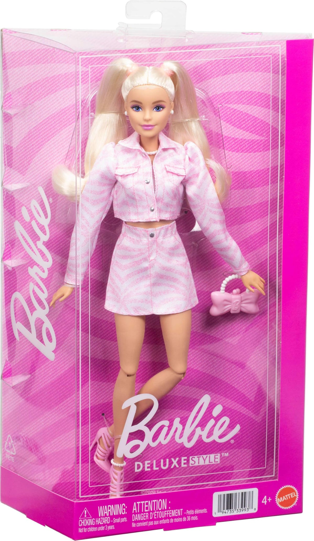 Barbie Deluxe Style Doll #9 with Blonde Hair in Pink Denim Outfit ๐ All In One Marketplace Canada