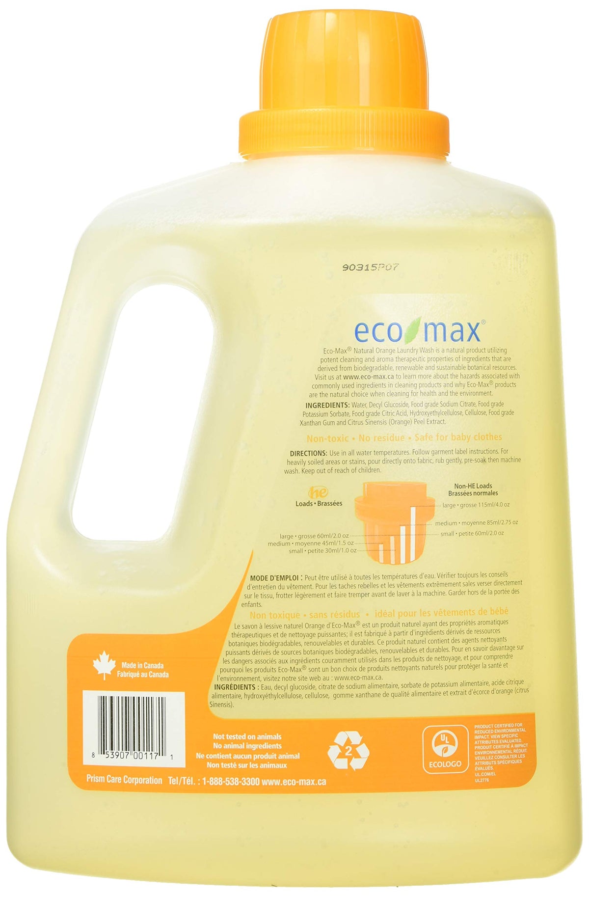 Eco Max Laundry Products-Orange Laundry Wash , 3 l (Pack of 1) ๐ All In One Marketplace Canada
