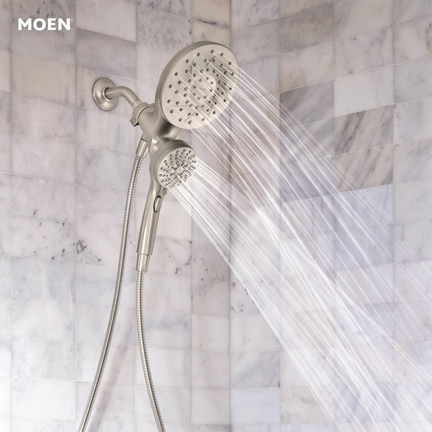 Moen 26009SRN Engage Magnetix Multi-Function Handshower and Rainshower Combo, Spot Resist Brushed Nickel ๐ All In One Marketplace Canada