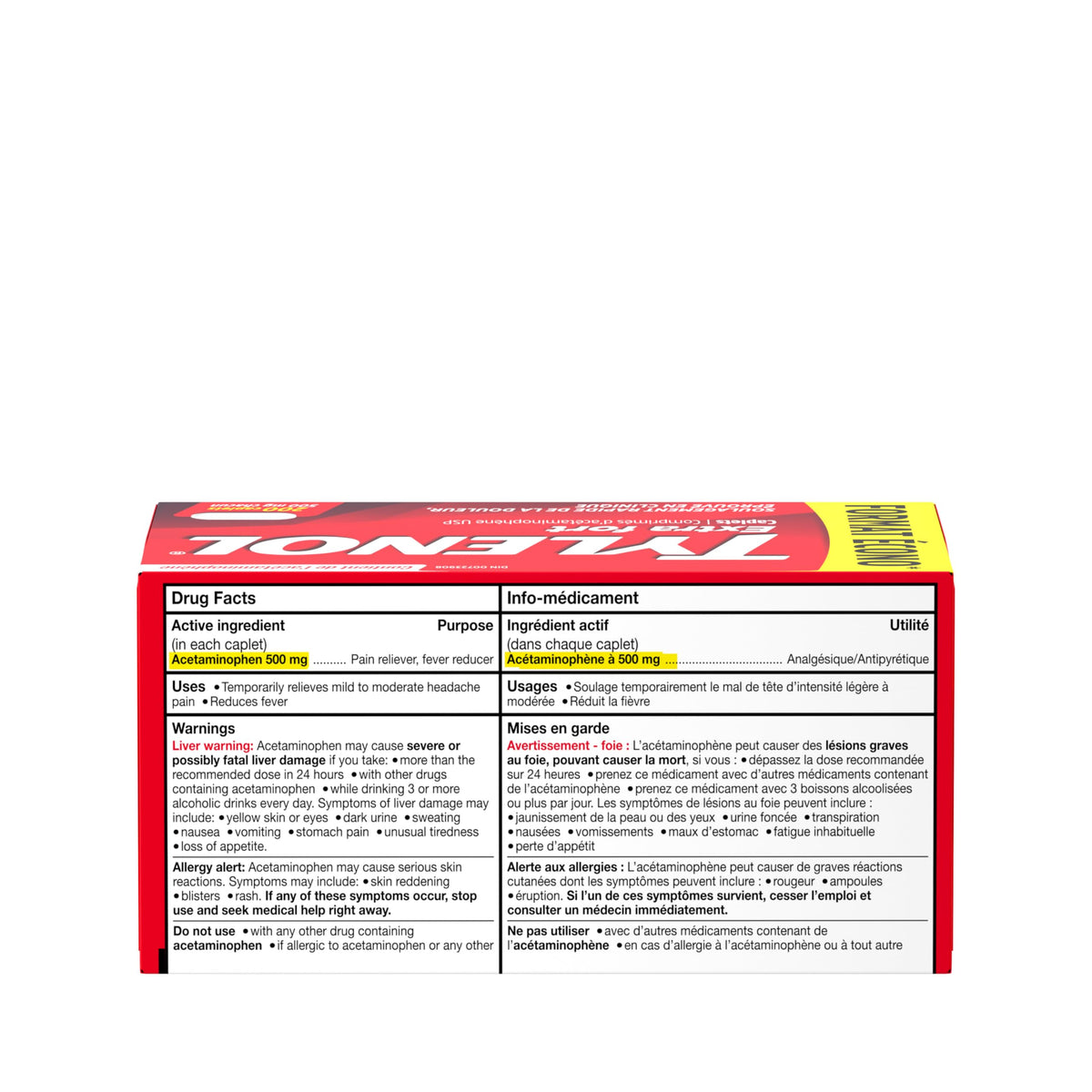 Tylenol Extra Strength, VALUE PACK For Pain Relief, Headache Relief, and Reducing Fever, 500 mg Acetaminophen 200 Caplets ๐ All In One Marketplace Canada