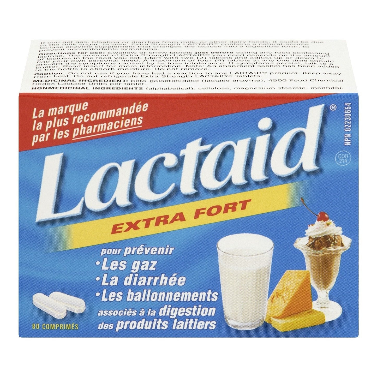 Lactaid Fast Act Caplets for Lactose Intolerance - Relief Pills Against Gas, Bloating, and Diarrhea - Lactase Enzyme Supplements - Single-Serve Individual Travel Packs - 80 Count đ All In One Marketplace Canada