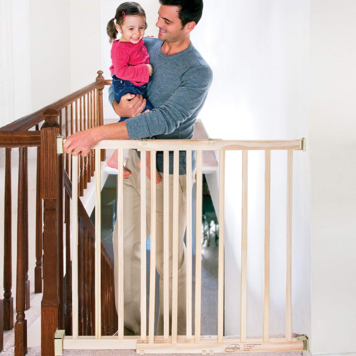 Evenflo, Top of Stairs, Extra Tall Gate, Hardware Mounted ๐ All In One Marketplace Canada