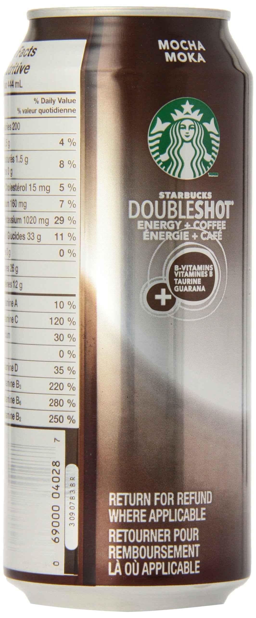 Starbucks Double Shot Mocha, 444 mL Cans, 12 Pack ๐ All In One Marketplace Canada