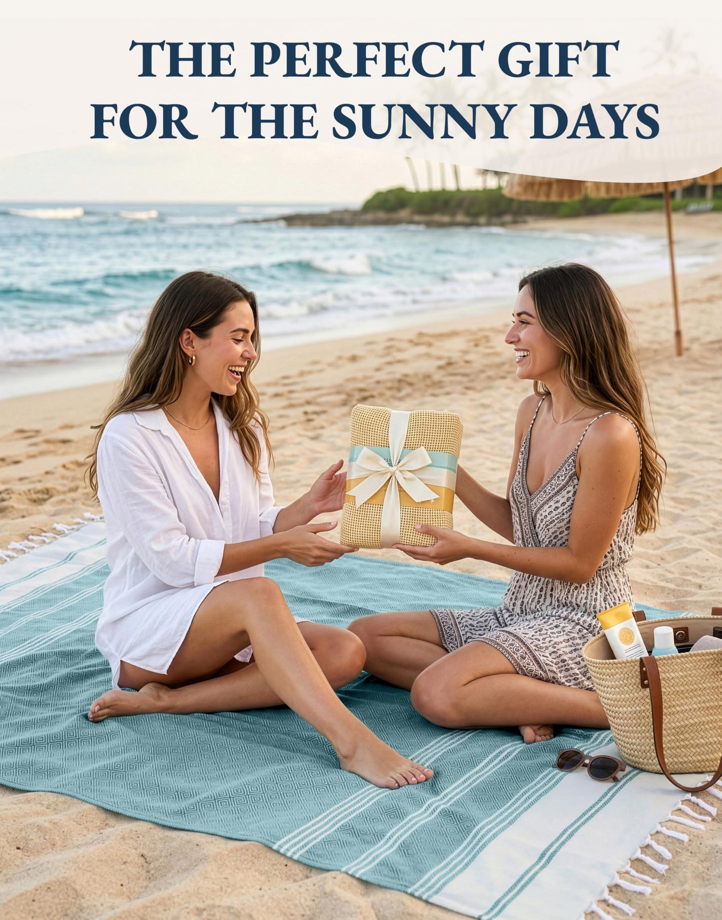 Lane Linen Turkish Beach Towels Set of 6, Oversized Beach Towel, Lightweight Beach Essentials for Women, Large Pool Towel, Absorbent & Quick Dry, Sand Free Beach Towel, 39"x71" - Tropical Breeze ๐ All In One Marketplace Canada