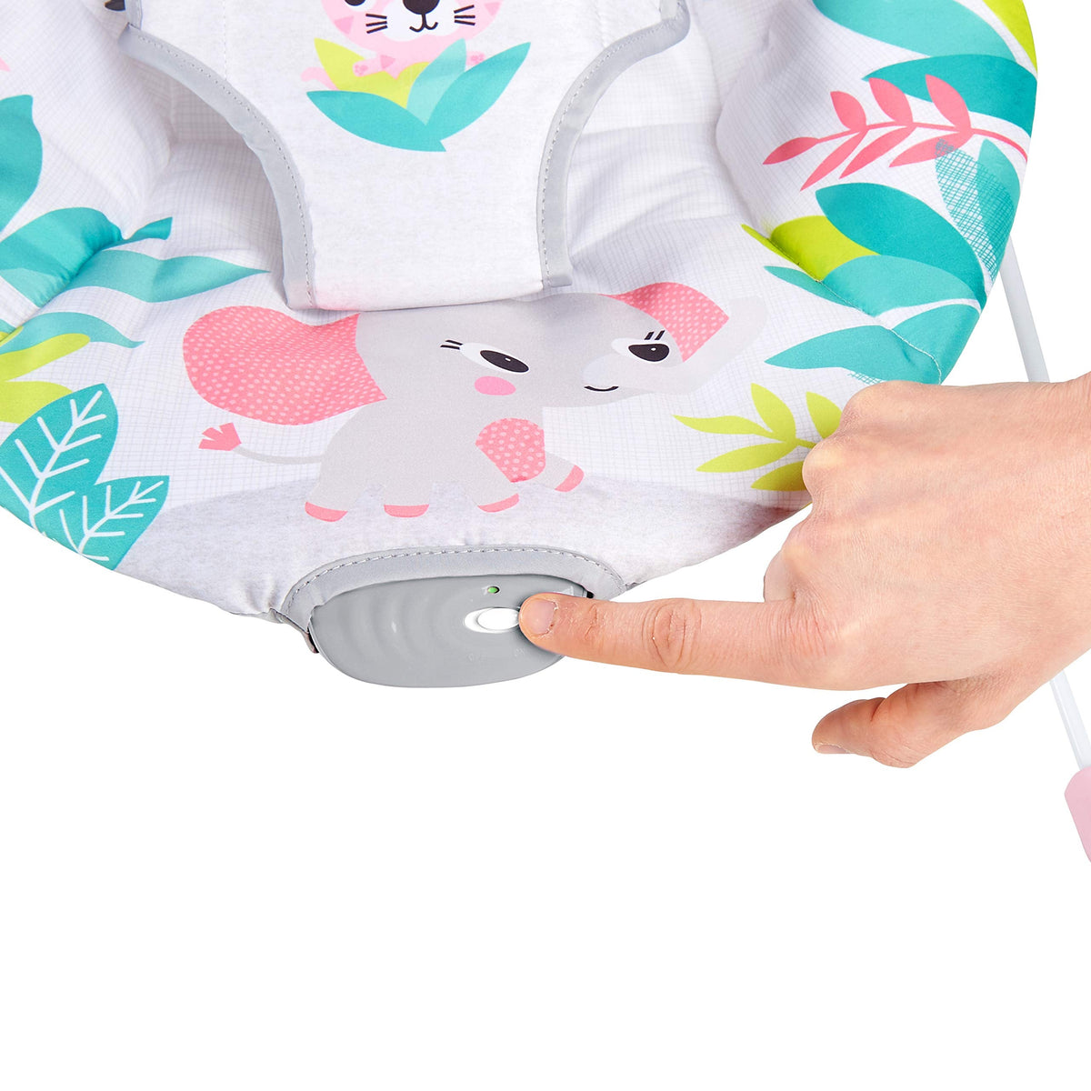 Bright Starts Flamingo Vibes 3-Point Harness Harness Vibrating Baby Bouncer with -Toy bar š All In One Marketplace Canada
