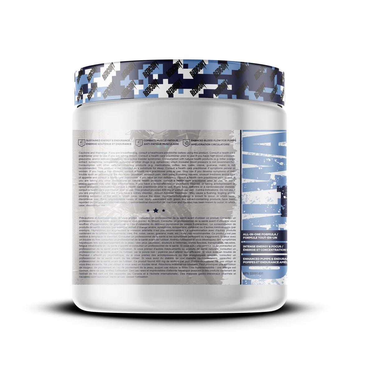 REDCON1 Total War Pre Workout Powder, Arctic Ice - Beta Alanine + Citrulline Malate Vegan & Keto Friendly Preworkout for Men & Women with 250mg of Caffeine - Fast Acting HMB (30 Servings) ๐ All In One Marketplace Canada