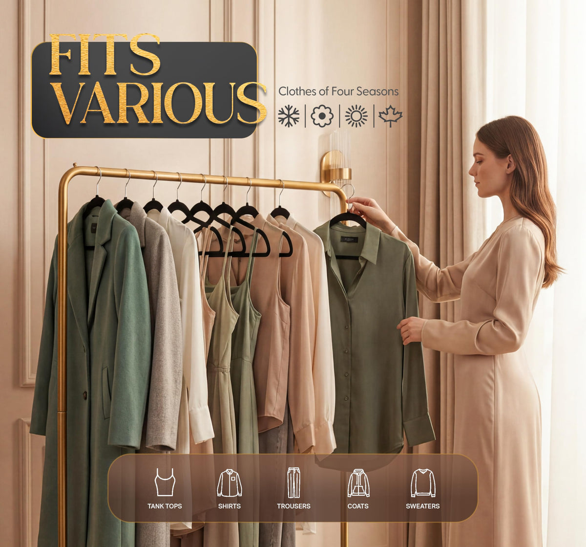 Beddora Black Velvet Hangers 50 Pack,Heavy Duty Coat Hanger for Closet - Felt Hangers for Space Saving Clothes Hanger - Pant Hanger for Shirts, Jackets,Dresses,Suit ๐ All In One Marketplace Canada