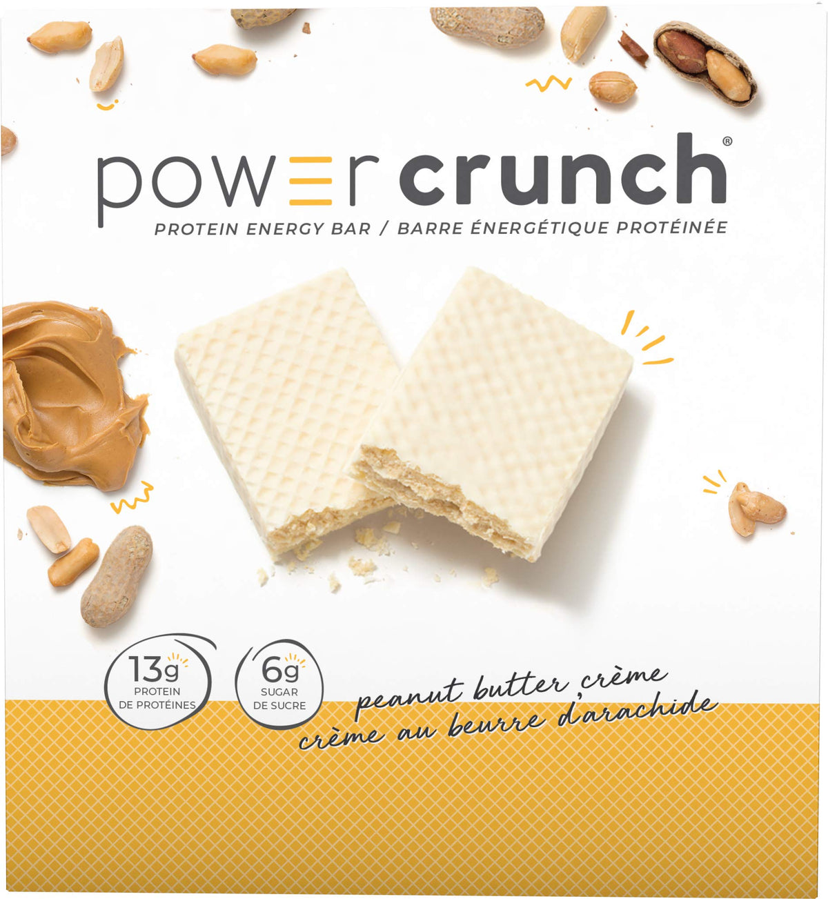 Power Crunch Protein Bars Peanut Butter Crème 12 Count – High Protein Wafer Bar, 13g Protein, Low Sugar, Cream-Filled Snack Bar 🍁 All In One Marketplace Canada