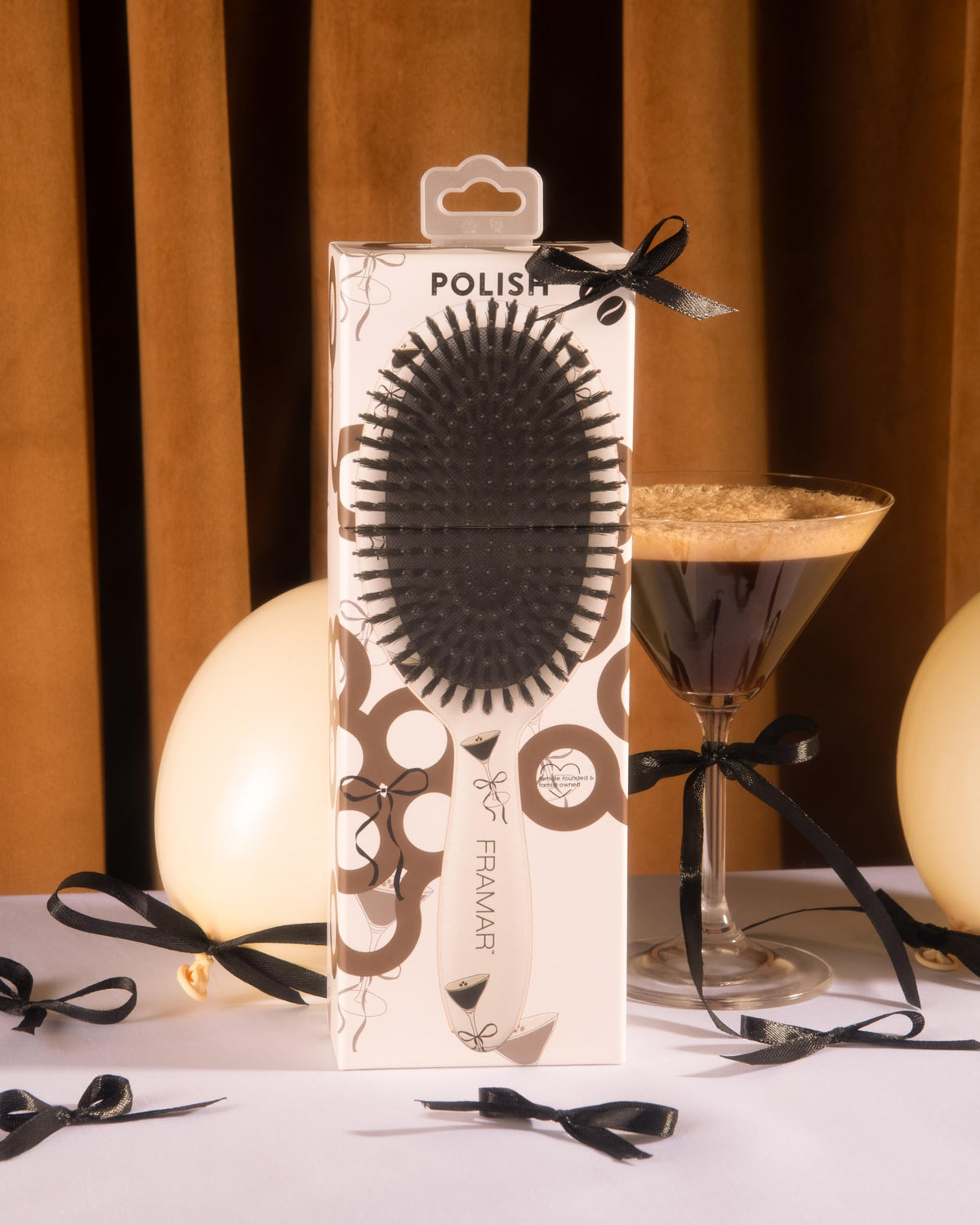 FRAMAR Boar Bristle Hair Brush โ Slick Back Hair Brush For Women, Boar Bristle Brush, Slick Back Brush, Hairbrush Women, Brosse a Cheveux, Boar Brush For Volume and Shine โ Espresso Martini ๐ All In One Marketplace Canada
