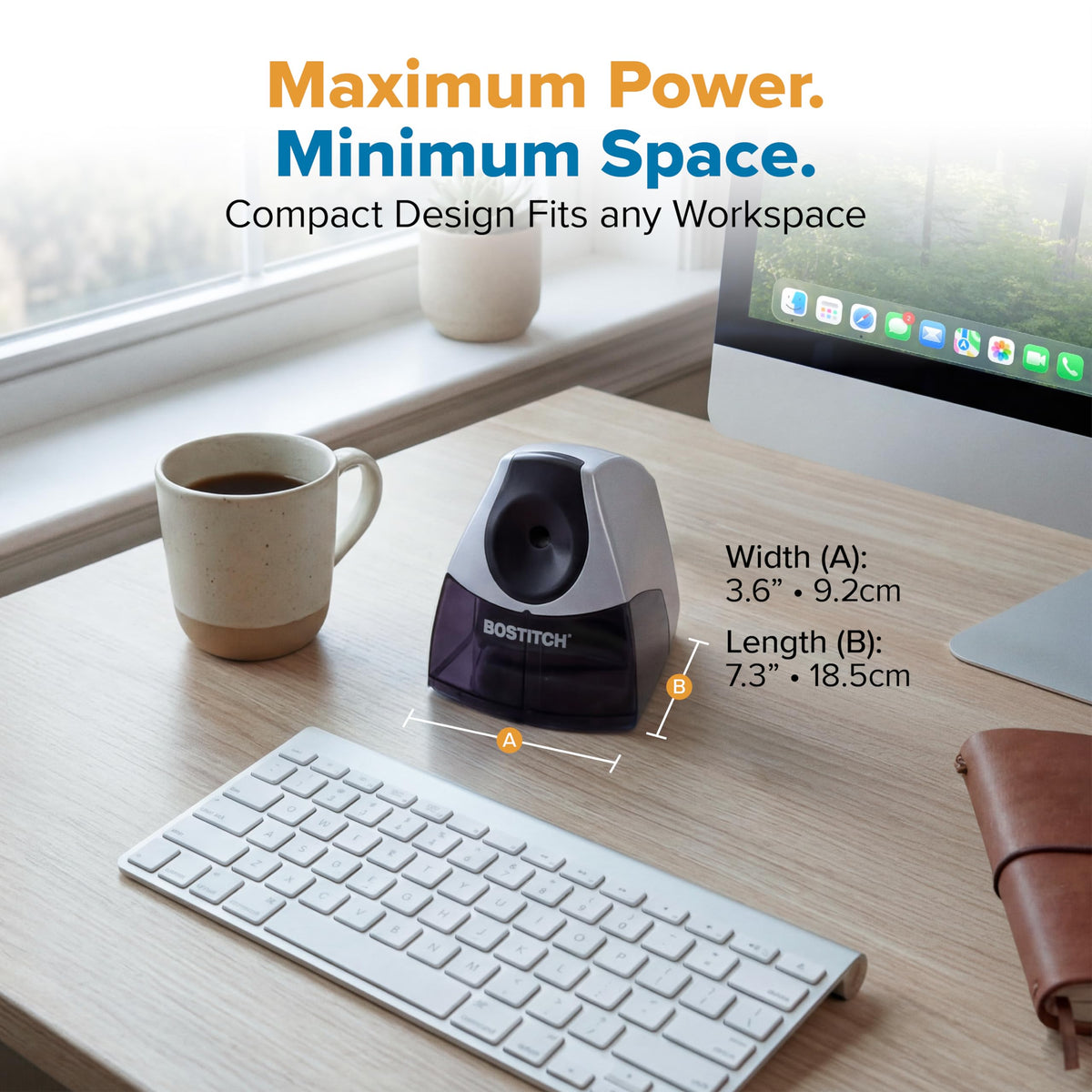 Bostitch Office Personal Electric Pencil Sharpener, Powerful Stall-Free Motor, High Capacity Shavings Tray, Black (EPS4-BLKSLV) ๐ All In One Marketplace Canada