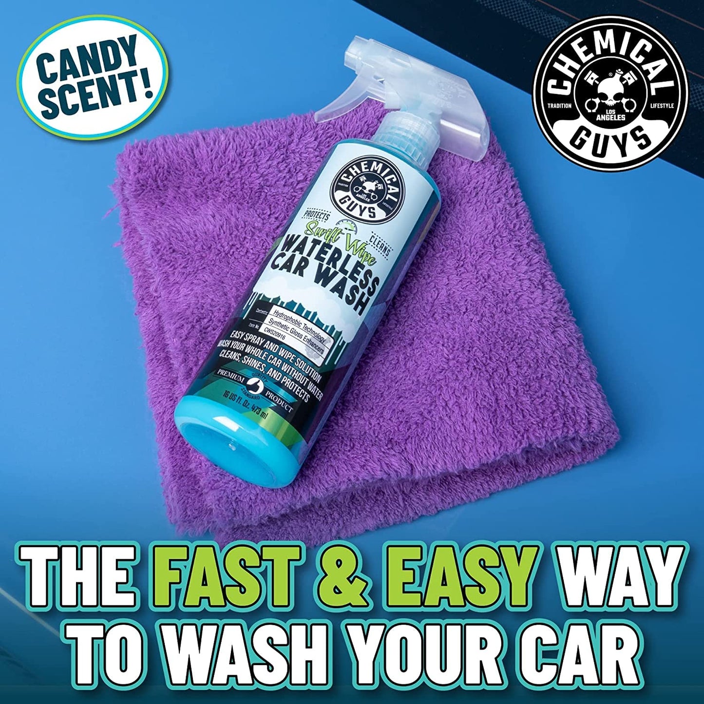 Chemical Guys Swift Wipe Sprayable Waterless Car Wash, Easily Clean - Just Spray & Wipe, Safe for Cars, Trucks, Motorcycles, RVs & More, 473 ml (2 Pack) ๐ All In One Marketplace Canada