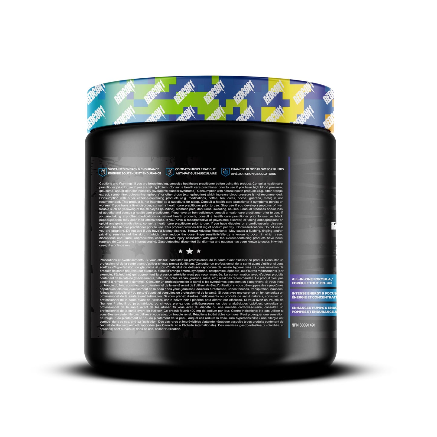 REDCON1 Total War Pre Workout Powder, Rainbow Candy - Beta Alanine + Citrulline Malate Vegan & Keto Friendly Preworkout for Men & Women with 250mg of Caffeine - Fast Acting HMB (30 Servings) ๐ All In One Marketplace Canada