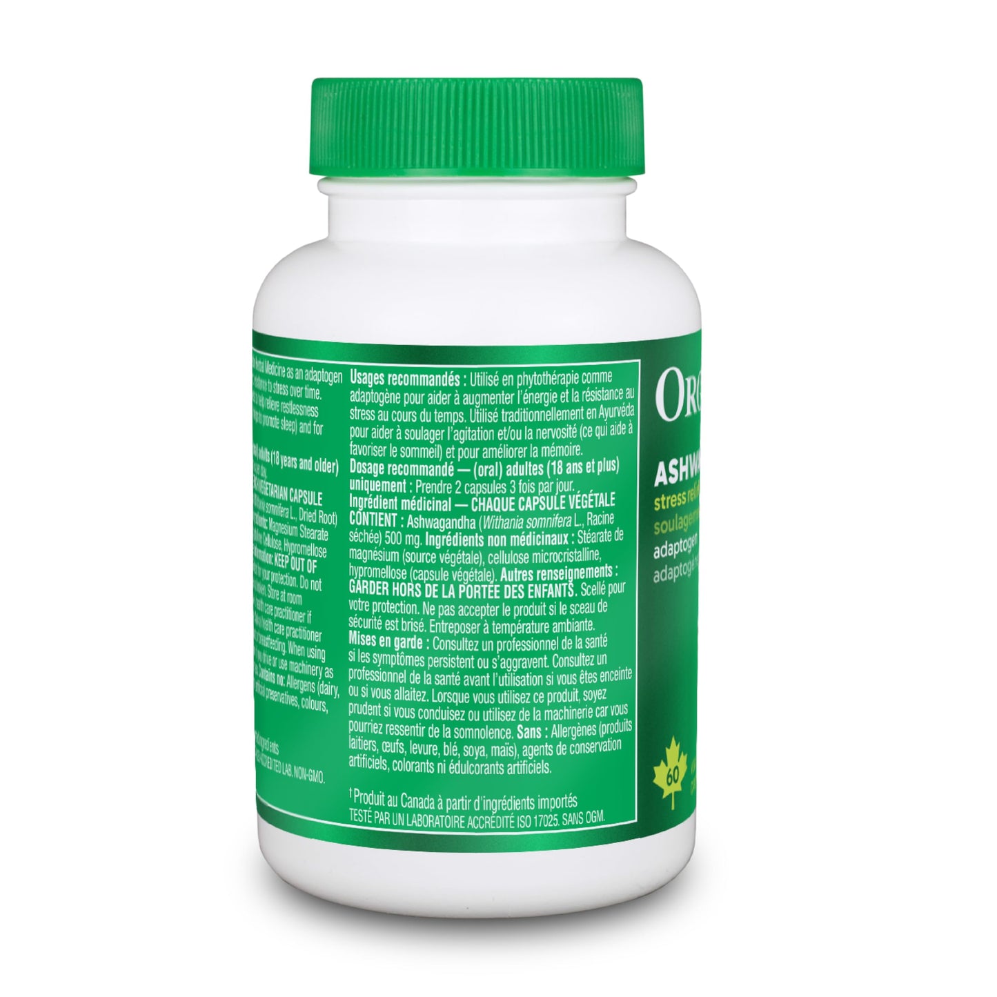 Organika Canadian-Made Ashwagandha- Stress Relief, Sleep Aid, Mood Enhancement, Thyroid and Blood Sugar Balance- 60 vcaps ๐ All In One Marketplace Canada