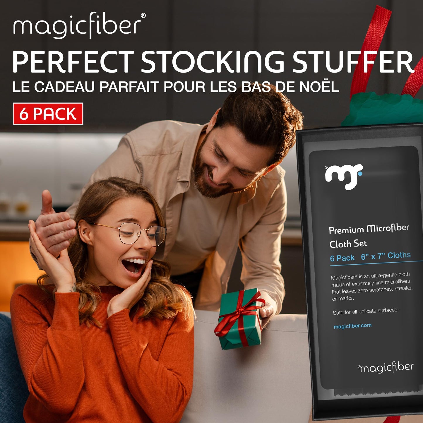 MagicFiber Microfiber Cleaning Cloths 6 Pack 6x7โ- Premium Eye Glasses Cleaner for Lens and Screens I Scratch-Free Streak-Free Lint Free ๐ All In One Marketplace Canada