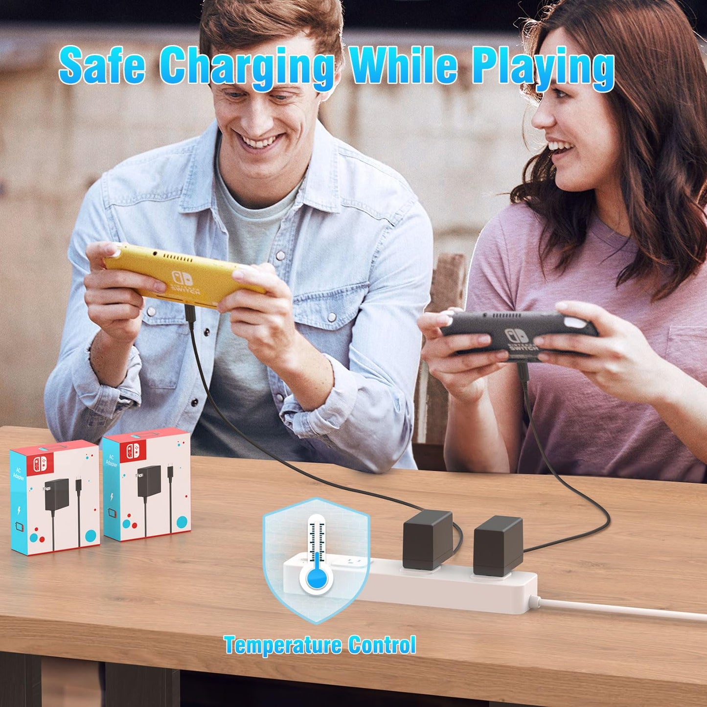 SATURNDOCK 45W Charger Compatible with Nintendo Switch, Fast Charging Power Supply Compatible with Switch OLED/Lite/Steam Deck Dock, Support TV Mode, 15V 2.6A (5ft) ๐ All In One Marketplace Canada