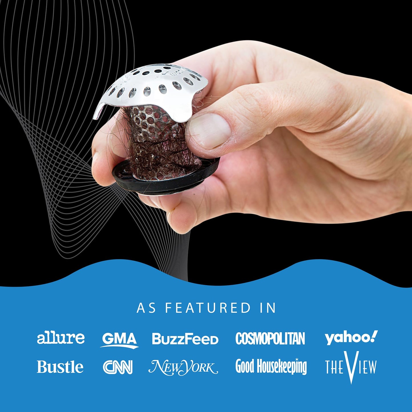 TubShroom Ultra Revolutionary Bath Tub Drain Protector Hair Catcher/Strainer/Snare Stainless Steel đ All In One Marketplace Canada