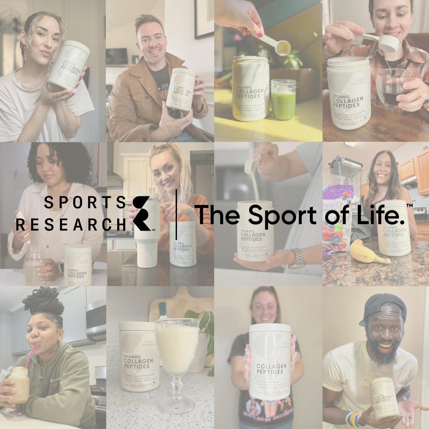 Sports Research® Marine Collagen Peptides Powder - Sourced from Wild-Caught Fish, Pescatarian Friendly, Keto Certified & Non-GMO Verified - Easy to Mix in Water or Juice! (34 Servings) 🍁 All In One Marketplace Canada