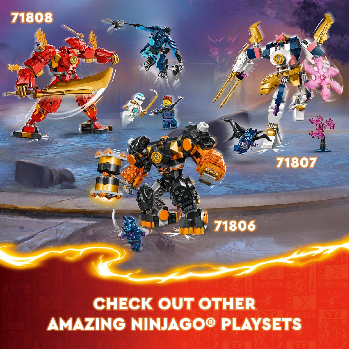 LEGO NINJAGO Kai’s Elemental Fire Mech Action Figure, Mini Ninja Toy for Kids with Customizable Red Ninja Figure Plus Kai and Zane Minifigures, Adventure Set for Boys and Girls Ages 7 and Up, 71808 🍁 All In One Marketplace Canada