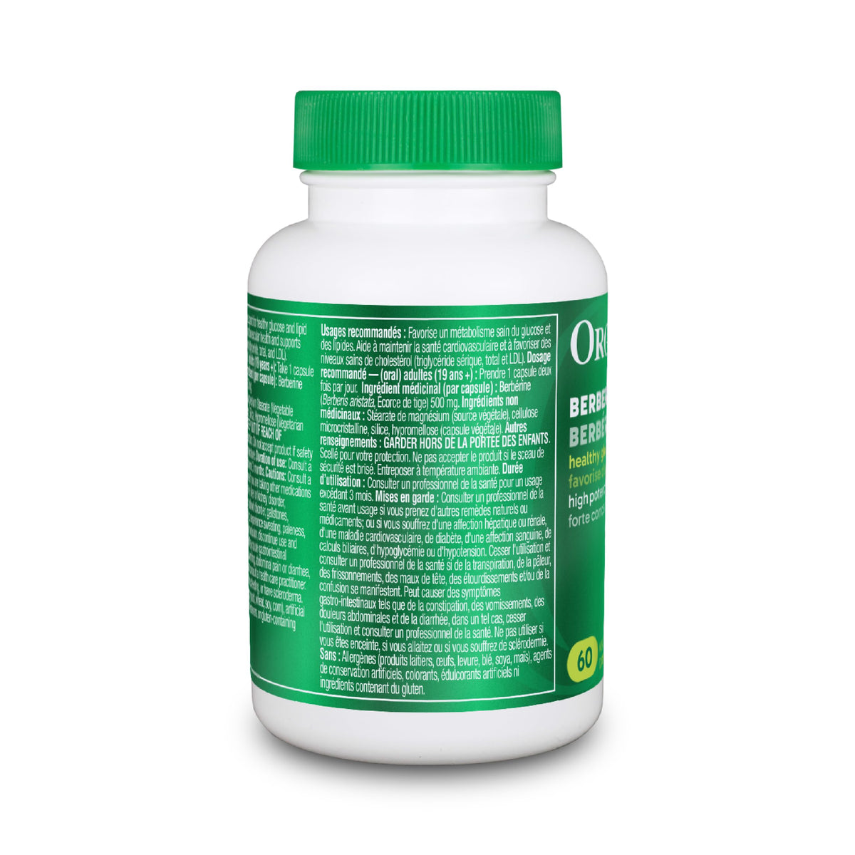 Organika Berberine - High Potency 1000mg per Day, Cholesterol and Glucose Metabolism Support, Helps Maintain Cardiovascular Health - 60vcaps ๐ All In One Marketplace Canada