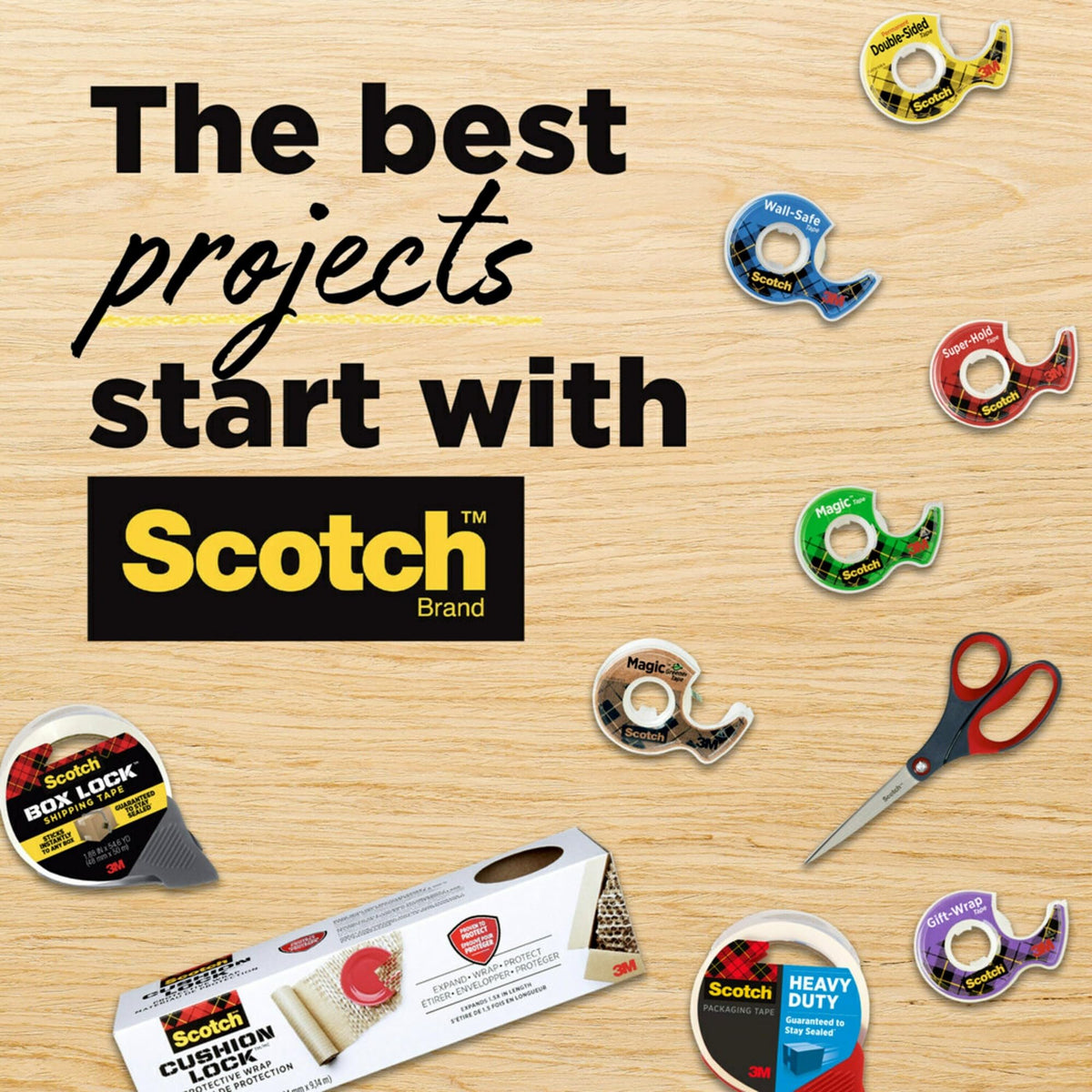 Scotch Tape Magic Tape, 19mm Wide x 25.4m, 8 Rolls ๐ All In One Marketplace Canada