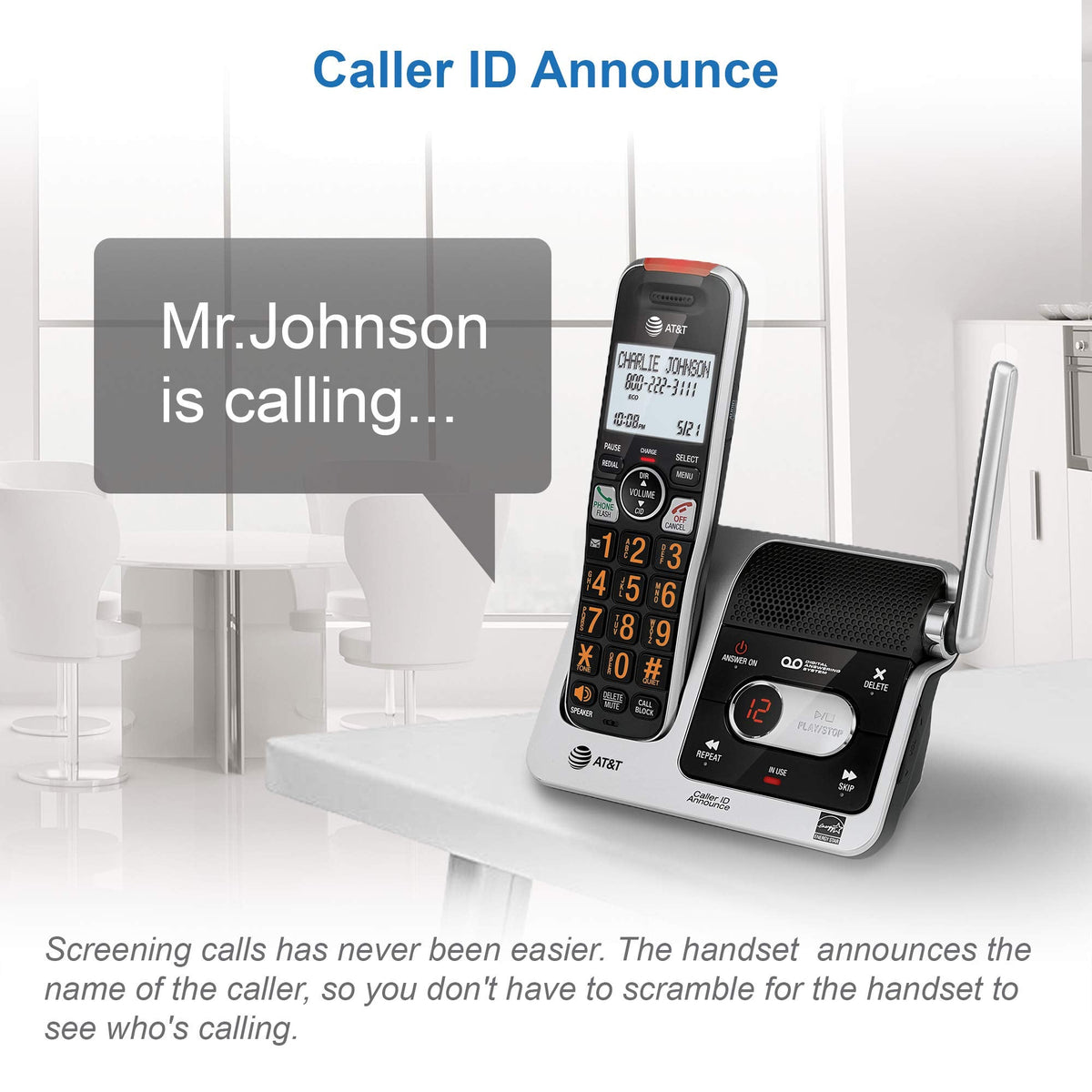 AT&T BL102-4S 4-Handset Cordless Phone with Answering System, 2" Display, Backlit Buttons & Visual Ringer, Black/Silver ๐ All In One Marketplace Canada
