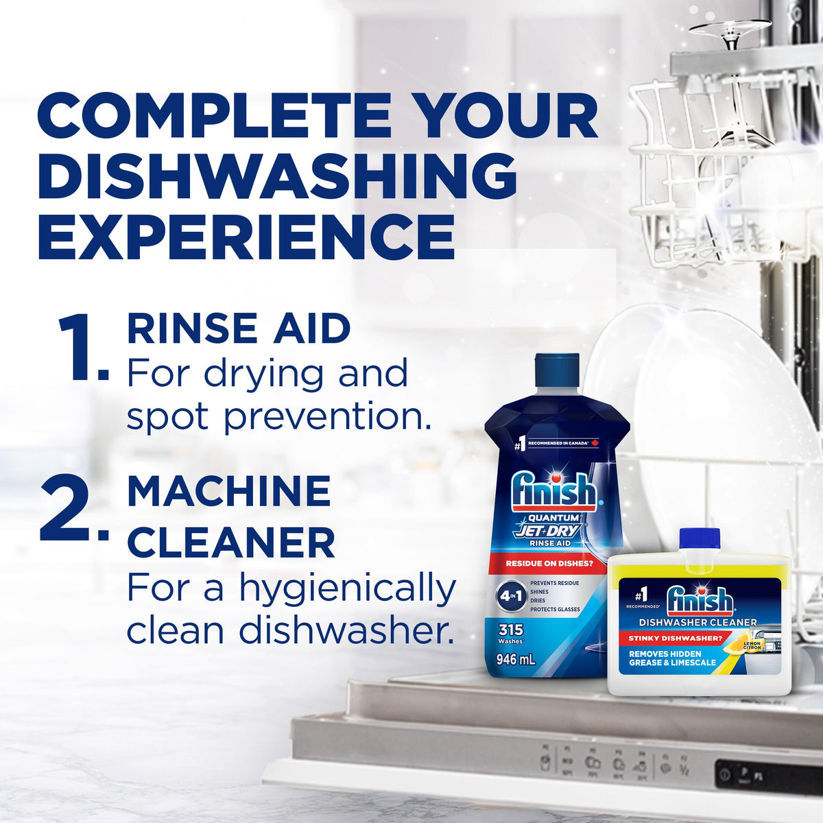 Finish Quantum Ultimate Dishwasher Detergent Pods, Lemon Scent, 72 Tabs ๐ All In One Marketplace Canada