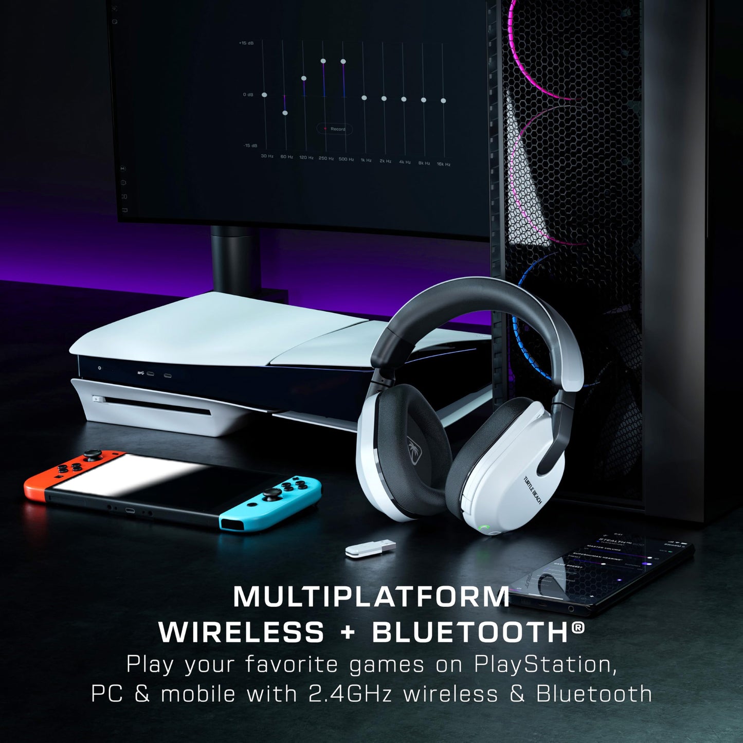 Turtle Beach Stealth 600 Wireless Multiplatform Amplified Gaming Headset for PS5, PS4, PC, Nintendo Switch & Mobile โ Bluetooth, 80-Hr Battery, Noise-Cancelling Flip-to-Mute Mic, 50mm Speakers โ White ๐ All In One Marketplace Canada