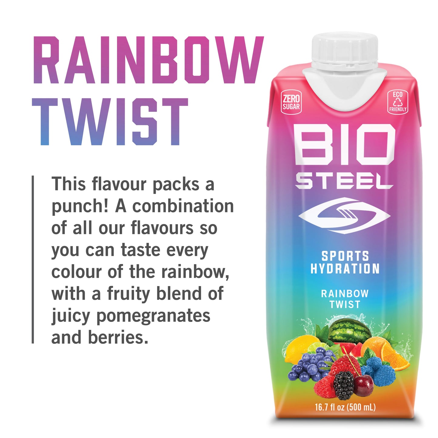 BioSteel Electrolyte Sports Drink, Rainbow Twist, 12-Pack, Zero Sugar đ All In One Marketplace Canada