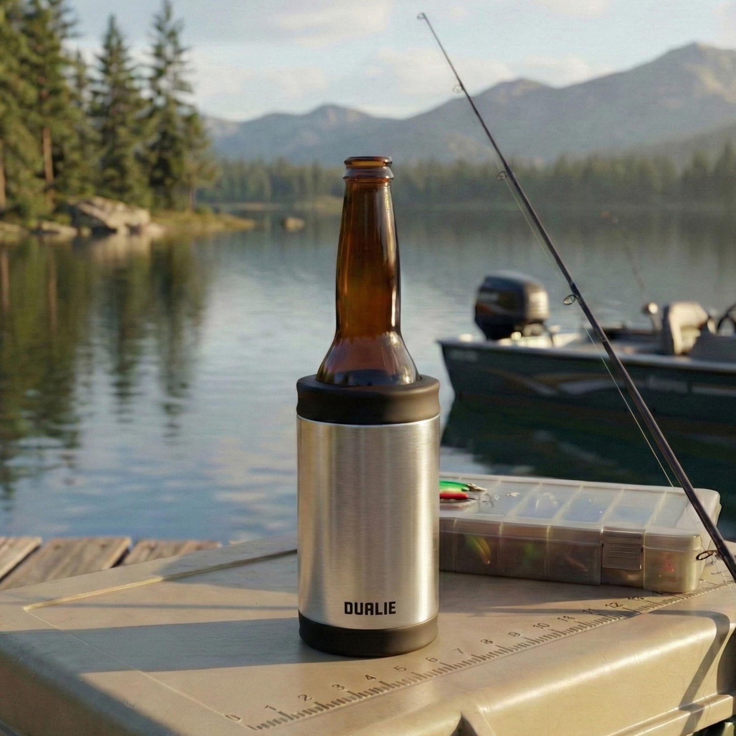 DUALIE 3 in 1 Insulated Can Cooler - Universal Size for 12 oz Cans, Slim Cans, and Bottles - Stainless ๐ All In One Marketplace Canada