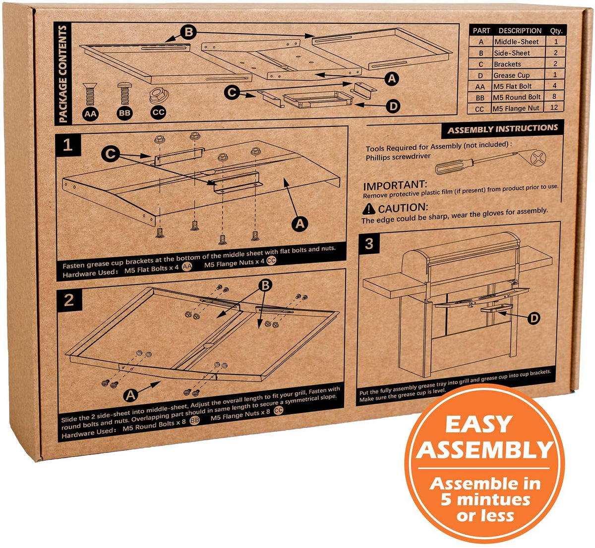 Grease Tray with Catch Pan - Adjustable Drip Pan for Gas Grill Models from Dyna Glo, Nexgrill, Expert Grill, Kenmore, BHG and More - Stainless Steel Grill Replacement Parts(Width 24"-30") ๐ All In One Marketplace Canada