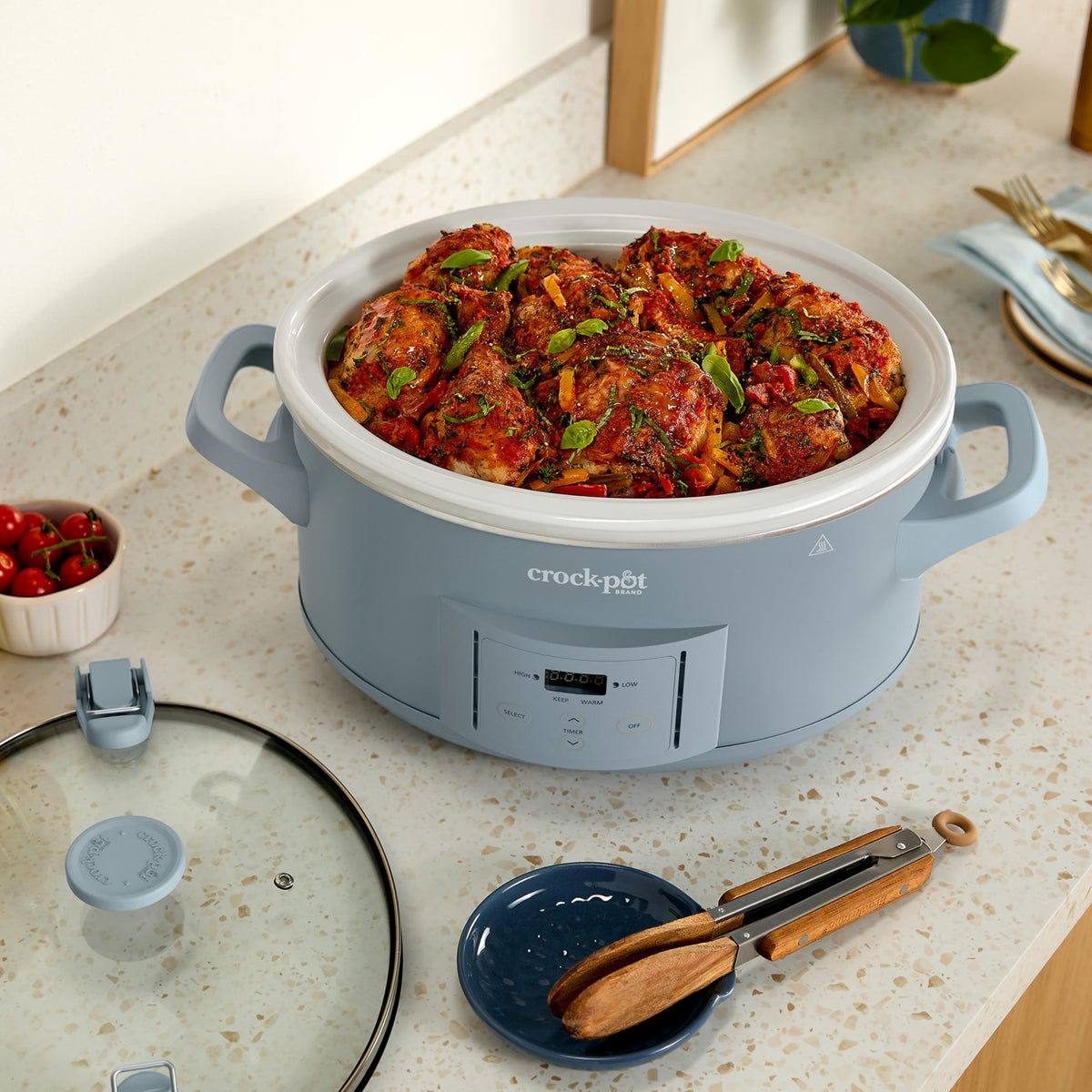 Crock-Pot Design Series 7-Quart Programmable Slow Cooker, Morning Haze Blue ๐ All In One Marketplace Canada