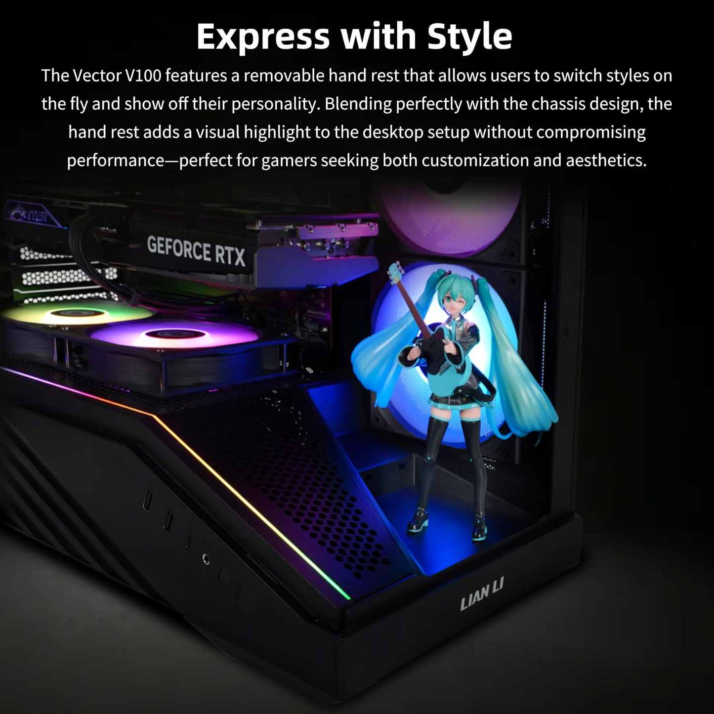 Lian Li Vector V100 ATX Mid-Tower PC Case with 4 ARGB PWM Fans, Black ๐ All In One Marketplace Canada