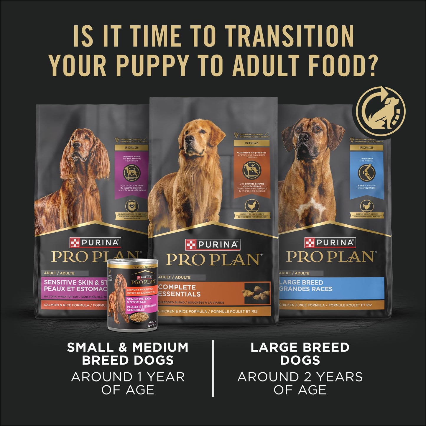 Purina Pro Plan Wet Puppy Food, Chicken & Rice Entrée Classic - 368 g Can (12 Pack) 🍁 All In One Marketplace Canada