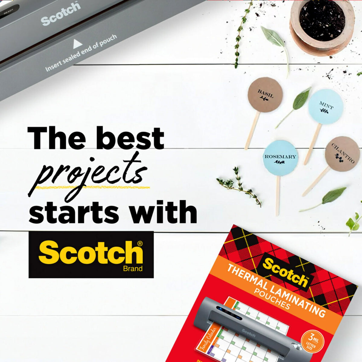 Scotch Thermal Laminating Sheets, Ideal Office or School Supplies, 9 in x 11.5 in, 3-Mil Thick, 100 Laminating Pouches ๐ All In One Marketplace Canada