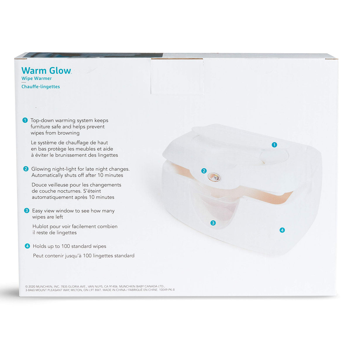 Munchkin Warm Glow Baby Wipe Warmer, White ๐ All In One Marketplace Canada