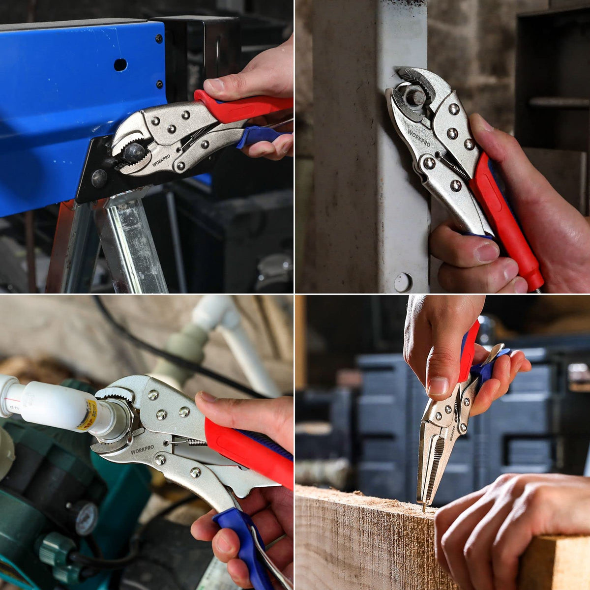 WORKPRO 3-piece Locking Pliers Set, 10-inch Curved Jaw, 7-inch Curved Jaw and 6-1/2-inch Straight Jaw ๐ All In One Marketplace Canada