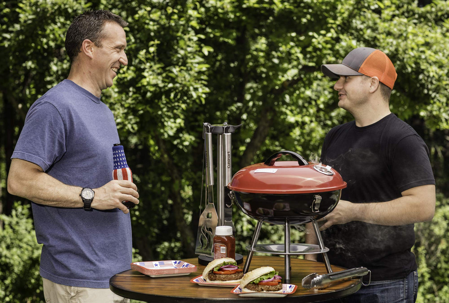 Cuisinart Outdoor Portable Charcoal Grill, 14", Red (CCG-190RBC) ๐ All In One Marketplace Canada