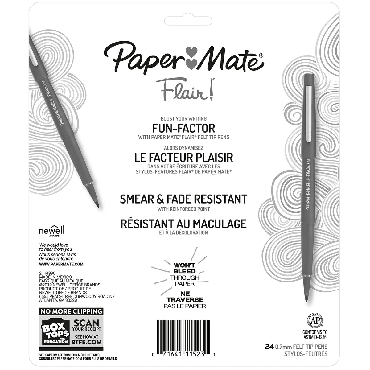 Paper Mate Flair Felt Tip Pens, Medium Point (0.7 mm), Assorted Colours, 24 Count ๐ All In One Marketplace Canada