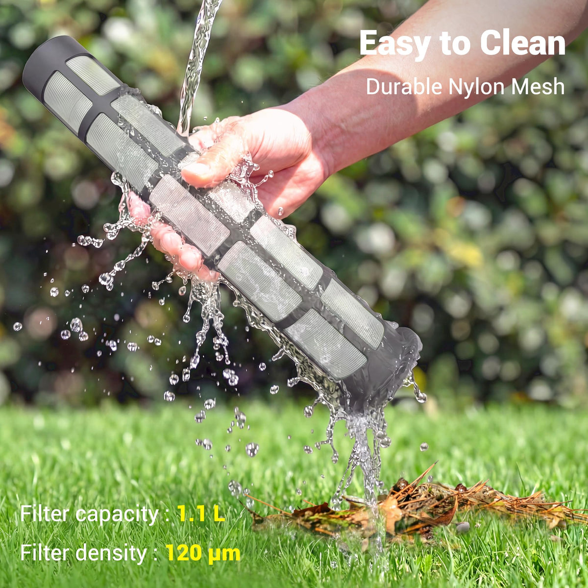 Hushlight Handheld Hot Tub Vacuum โ Lightweight Stick Cleaner for Above-Ground Pools, Includes 2 Brush Heads for Debris and Sand (Blue) ๐ All In One Marketplace Canada