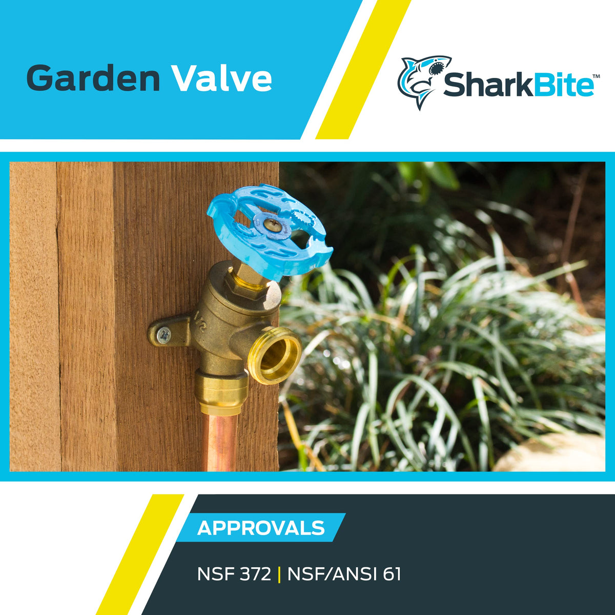 SharkBite 1/2 Inch x 3/4 Inch MHT Garden Valve, Multi Turn, Push to Connect Brass Plumbing Fitting, PEX Pipe, Copper, CPVC, PE-RT, HDPE, 24622LF ๐ All In One Marketplace Canada