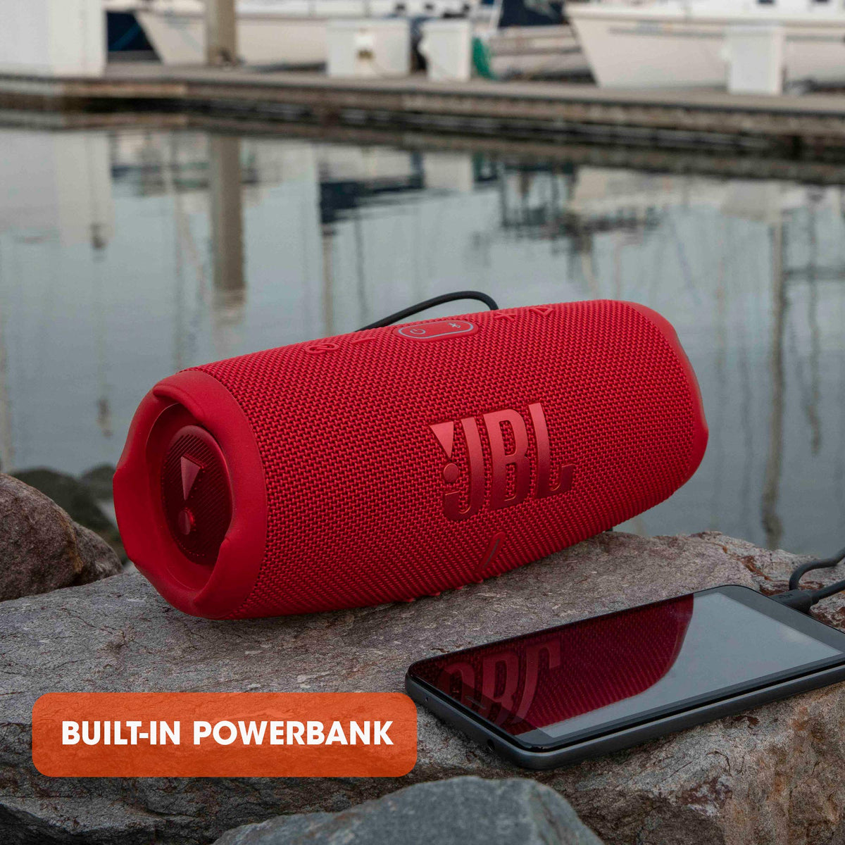 JBL Charge 5 Portable Bluetooth Speaker with Deep Bass, IP67 Waterproof and Dustproof, Up To 20 Hours of Playtime, Built-in Powerbank - Black ๐ All In One Marketplace Canada