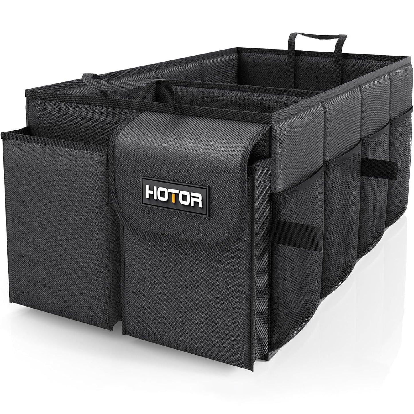HOTOR Trunk Organizer - Car Organizer, Foldable Trunk organizer for SUVs & Sedans, Car Accessories, Tools, Sundries, 2 Compartments, Black ๐ All In One Marketplace Canada